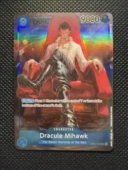 Dracule Mihawk OP01-070 PRE-ERRATA (Alternate Art) One Piece CCG FOIL LP+ - Image 1