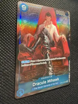 Dracule Mihawk OP01-070 PRE-ERRATA (Alternate Art) One Piece CCG FOIL LP+ - Image 4