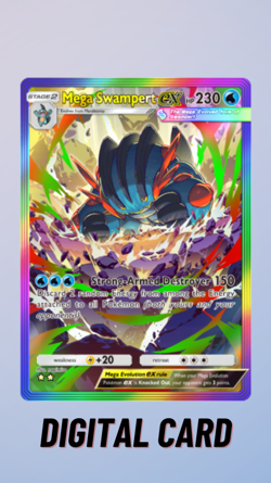 Mega Swampert EX Rainbow Fantastical Parade Pokemon TCG Pocket 2 Star (English) - Image 1