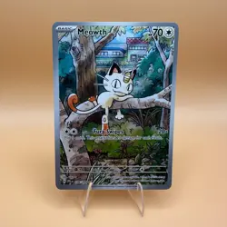 Pokemon Meowth 106/094 Phantasmal Flames Illustration Rare IR Holo TCG Card - Image 1