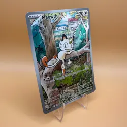 Pokemon Meowth 106/094 Phantasmal Flames Illustration Rare IR Holo TCG Card - Image 3