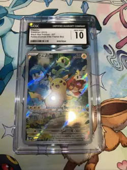 Pokemon Pikachu 027 Black Star Promo CGC 10 Holo Paldea Evolved ETB - Image 1