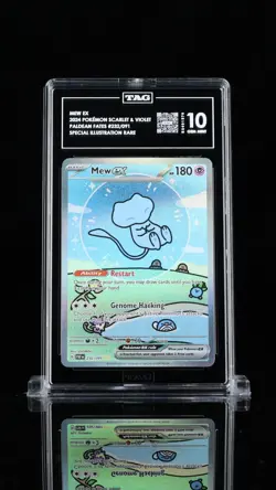 Pokemon Mew ex 232/091 SV: Paldean Fates Holo TAG 10 - Image 1