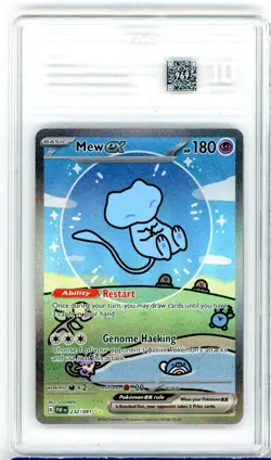 TAG GEM MINT 10 Pokemon TCG Mew ex 232/091 SV: Paldean Fates Holo SIR (2024) - Image 1