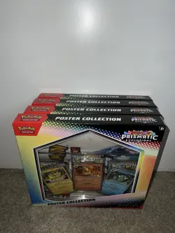 Pokemon TCG Prismatic Evolutions Poster Collection Box Sealed x4 (Lot of 4) - Image 1