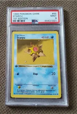 💧STARYU 65/102 PSA 9 MINT 💧1999 Pokemon Game 1st Edition Shadowless Base Set - Image 1