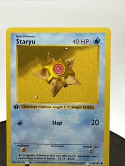 1999 POKEMON TCG STARYU 1ST EDITION SHADOWLESS 65/102 BASE SET LP / NM - Image 2