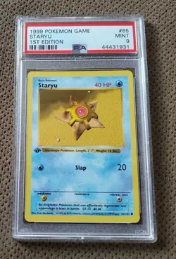💧STARYU 65/102 PSA 9 MINT 💧1999 Pokemon Game 1st Edition Shadowless Base Set - Image 1