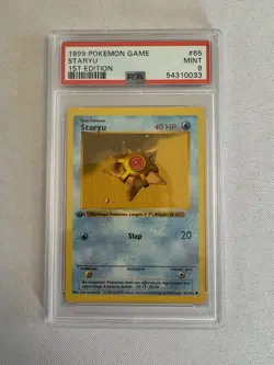 1999 Pokemon - 1st Edition Shadowless Staryu - Base Set 65/102 - PSA 9 Mint!! - Image 1