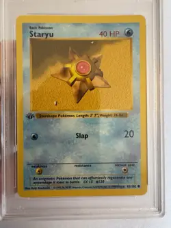 1999 Pokemon - 1st Edition Shadowless Staryu - Base Set 65/102 - PSA 9 Mint!! - Image 3