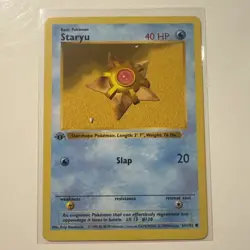 1999 Pokemon 1st Edition Shadowless Base Set Staryu Common LP (65/102) - Image 1