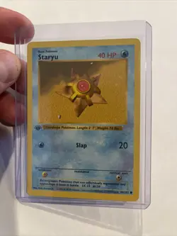 1999 Pokemon 1st Edition Shadowless Base Set Staryu Common (65/102) Near Mint - Image 1