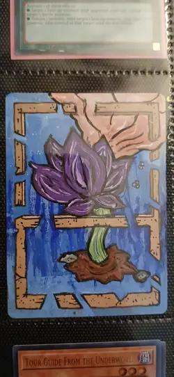 Mtg Hand Painted Black Lotus Token Artwork Painting Art Artwork Signed By Artist - Image 1