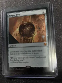 Torpor Orb *Mythic Rare* Magic MtG x1 Outlaws The Big Score #0027 Non Foil Promo - Image 1