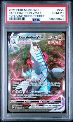 Pokemon Duraludon VMAX (Alternate Art Secret) 220/203 Evolving Skies Holo PSA 10 - Image 1