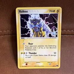 Pokemon Raikou POP Series 2 Card 3/17 70 HP Rare Lightning Nintendo English 2006 - Image 1