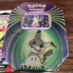 Brand New/Factory Sealed Pokemon TCG's Mighty Mysterious 2021 Mimikyu Tin + 1 - Image 2