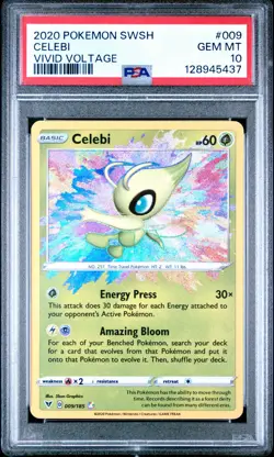 2020 Pokemon Celebi Amazing Rare Vivid Voltage 009 PSA 10 Gem Mint - Image 1