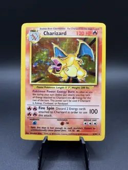 Pokemon TCG Charizard 004/102 Base Set Holo - Image 1
