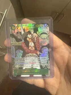 One Piece OP14-119 Dracule Mihawk Manga - The Azure Sea’s Seven English - Image 1