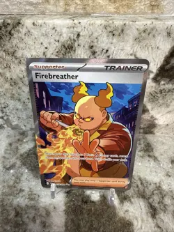 Pokemon TCG Firebreather 119/094 Full Art Ultra Rare Trainer Phantasmal Flames - Image 1