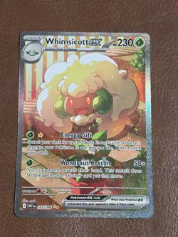 Pokemon TCG Whimsicott EX Scarlet & Violet White Flare Card 165/086 - Image 1