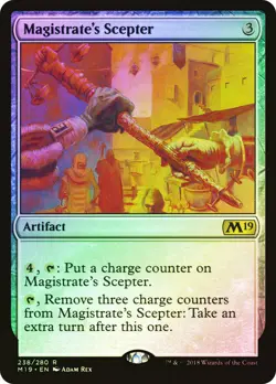 MTG FOIL Magistrate's Scepter - Core Set 2019 #238 - Image 1