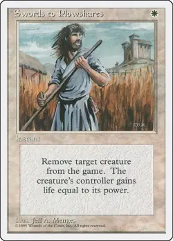 4rd Edtion MTG 1 Swords to Plowshares Magic - Image 1
