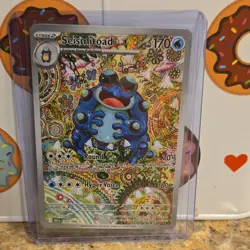 Pokemon Seismitoad Full Art Holo 105/086 Sv: Black Bolt Illustration Rare - Image 1