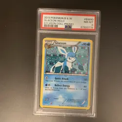 2013 POKEMON B&W PROMO SYLVEON COLL #BW90 GLACEON-HOLO PSA 8 - Image 1