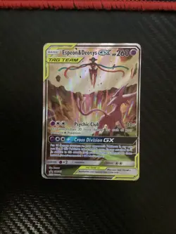 Pokemon Espeon & Deoxys GX SM240 Tag Team Promo MP - Image 1