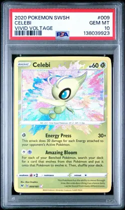 2020 Celebi Amazing Rare Vivid Voltage 009/185 Pokemon - PSA 10 GEM MINT - Image 1