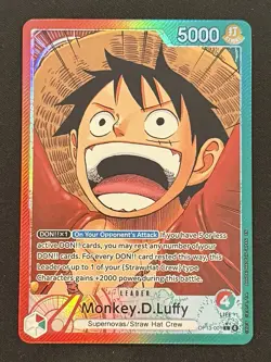 Monkey.D.Luffy (001) (Alternate Art) OP13-001 Carrying On His Will Foil NM - Image 1