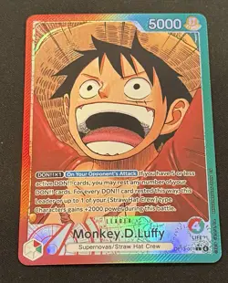Monkey.D.Luffy (001) (Alternate Art) OP13-001 Carrying On His Will Foil NM - Image 2