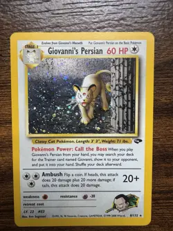 Pokemon TCG Giovanni's Persian 8/132 Gym Challenge Holo Rare Unlimited - Image 1