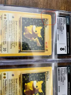 ERROR Pikachu 1999 Black Star Promos - 1 Pokemon League INK DOT ERROR - Image 2