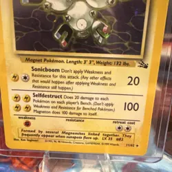 Pokemon TCG Magneton 11/62 Fossil Holo Rare 80 HP English Unlimited 1999 - Image 3