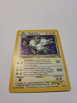 Pokemon TCG Magneton 11/62 Fossil Set Holo Rare Unlimited 1999 WOTC LP - Image 2