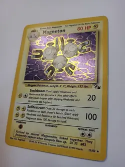 Pokemon TCG Magneton 11/62 Fossil Set Holo Rare Unlimited 1999 WOTC LP - Image 4