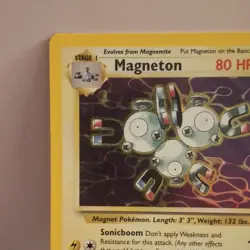 Pokemon TCG Magneton 11/62 Fossil Set Holo Rare Unlimited 1999 WOTC MP - Image 2