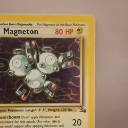 Pokemon TCG Magneton 11/62 Fossil Set Holo Rare Unlimited 1999 WOTC MP - Image 3