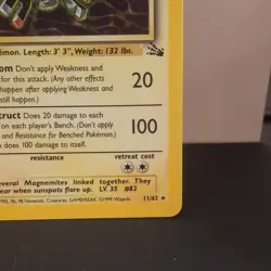 Pokemon TCG Magneton 11/62 Fossil Set Holo Rare Unlimited 1999 WOTC MP - Image 4