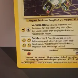 Pokemon TCG Magneton 11/62 Fossil Set Holo Rare Unlimited 1999 WOTC MP - Image 5
