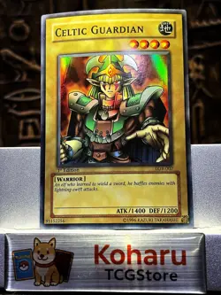 Yugioh Celtic Guardian LOB-007 Super Rare Vintage 1st Edition -NM - Image 1