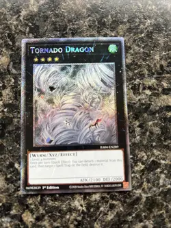 Yu-Gi-Oh! Tornado Dragon 1st Edition Platinum Secret Rare Card RA04-EN289 - Image 1