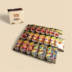 Fan Art Pokemon Rebel Clash Booster Box Sword and Shield Trading Card Game - Image 1
