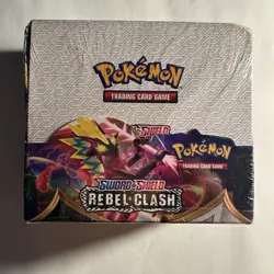 Fan Art Pokemon Rebel Clash Booster Box Sword and Shield Trading Card Game - Image 1