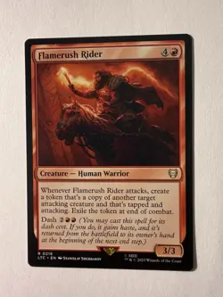 MTG Flamerush Rider Lord of the Rings Commander (LTC) Rare Magic #0216 NM - Image 1