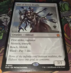 Sire of Seven Deaths ~ PACKFRESH ~ Foundations PROMO PACK ~ FDN MTG - Image 1