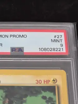 2001 Pokemon WotC Black Star Promo Pikachu #27 PSA 9 MINT Vintage - Image 4